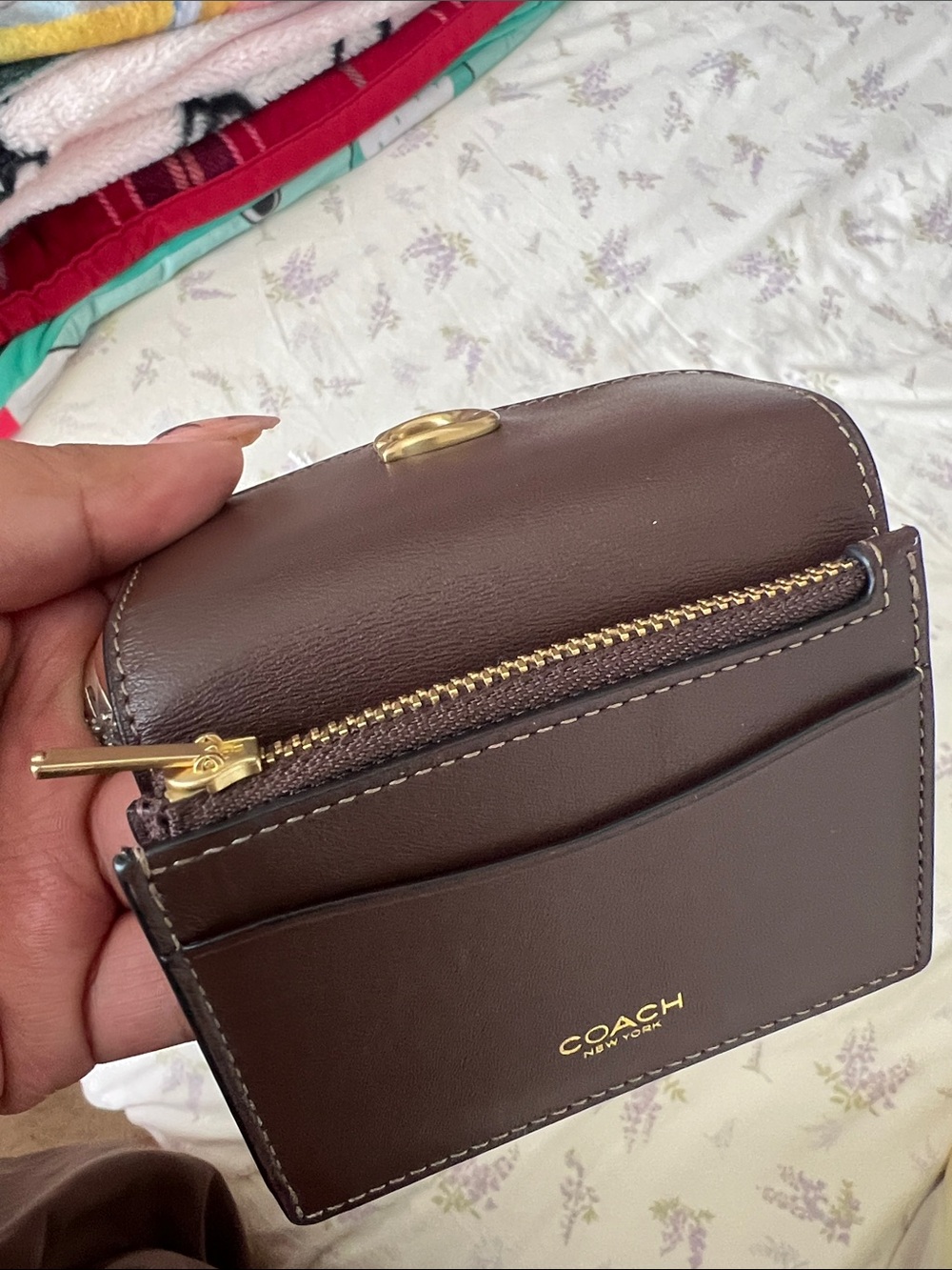 Coach Jet Bag Dark Brown Leather Shoulder Brass Hardware with Matching Wallet - Picture 9 of 9